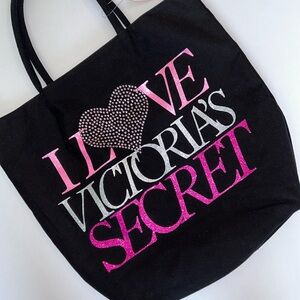 Victorias Secret vintage retro bling glitter bombed tote